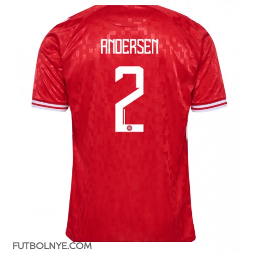 Camiseta Dinamarca Joachim Andersen #2 Primera Equipación Eurocopa 2024 manga corta